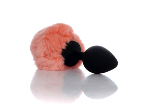 Анальная пробка с хвостом B-Series Bunny Tail, 8 см