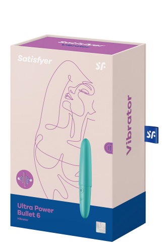 Satisfyer Ultra Power Bullet 6 - Вибропуля, 12,8х2,2 см, (бирюзовая)