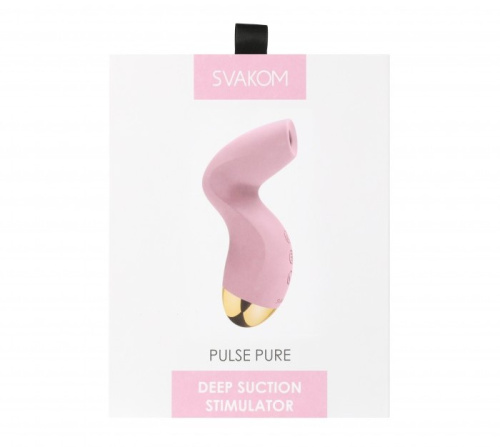 Svakom Pulse Pure - Вакуумный стимулятор клитора, 13х5.9 см (розовый)