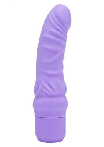 Get Real Mini Classic G-spot Vibrator - Реалистичный вибратор с венами, 17 см (пурпурный)