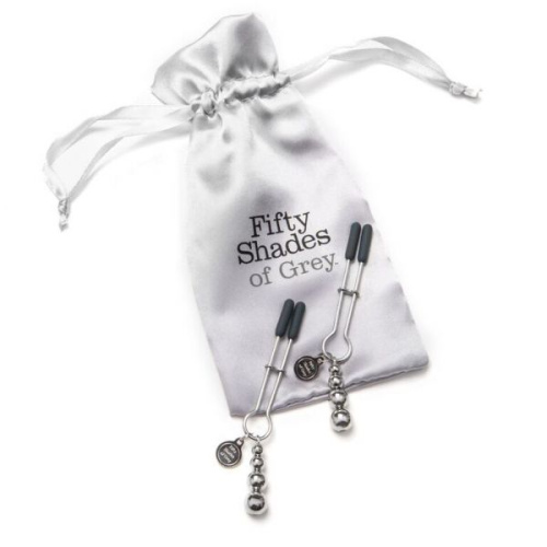 Fifty Shades of Grey - Регулируемые зажимы для сосков, 8.3 см (черный)