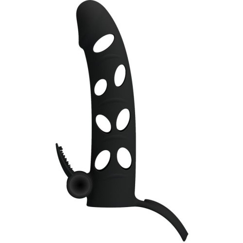 LyBaile Pretty Love Vibrating Penis Sleeve - Силиконовая насадка с вибрацией, 15.2х3.3 см