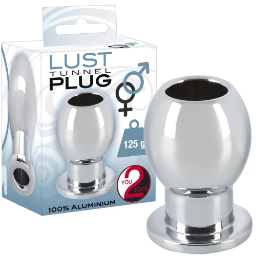 Orion Lust Tunnel Plug - металлический анальный тоннель, 6,5х4,5 см (серебристый)