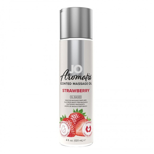 System JO Aromatix - Massage Oil - Strawberry - Массажное масло, 120 мл