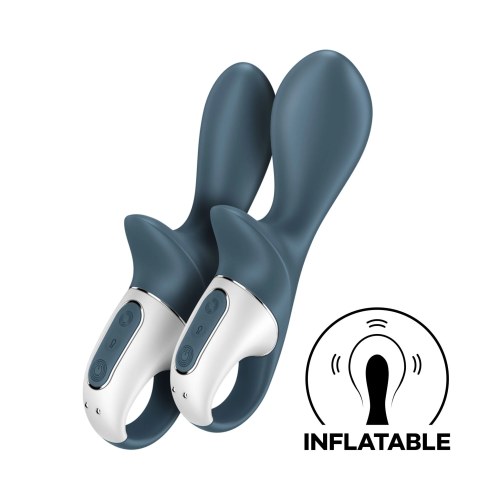 Satisfyer Air Pump Booty 2 - Надувний анальний вібратор, 19х6 см (сірий) - купити в Києві, Україні