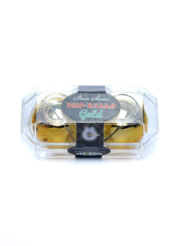 Duo-Balls Gold - Вагинальные шарики, 3,5 см (золотой)