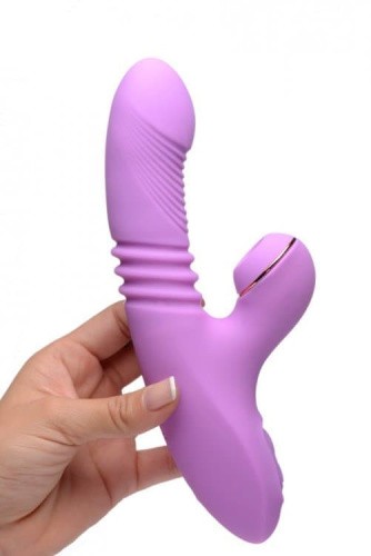 Shegasm Pro-Thrust Thrusting Suction Rabbit - вибратор-кролик с вакуумным стимулятором клитора, 22.8х3.7 см.