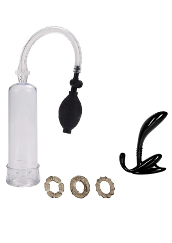 California Exotic Novelties His Essential Pump Kit - Набор для увеличения члена, 19.8х5.8 см