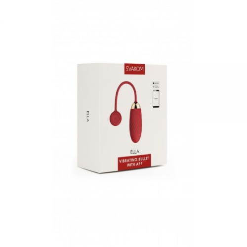 Svakom Ella Vibrating Egg Red-віброяйце зі смарт-управлінням, 21. 5х3. 3 см (кораловий) - купити в Києві, Україні