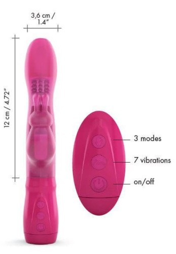Dorcel Furious Rabbit - вибратор кролик с вращением и толчковыми движениями, 11х3.6 см