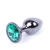 Металлическая анальная пробка с кристаллом B-Series Jewellery Dark Silver Металлическая анальная пробка с кристаллом B-Series Jewellery Dark Silver