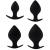 Chisa Black Mont Renegade Spade Plug Kit - Набор силиконовых анальных пробок разного размера, 4 шт (чёрный) Chisa Black Mont Renegade Spade Plug Kit - Набор силиконовых анальных пробок разного размера, 4 шт (чёрный)