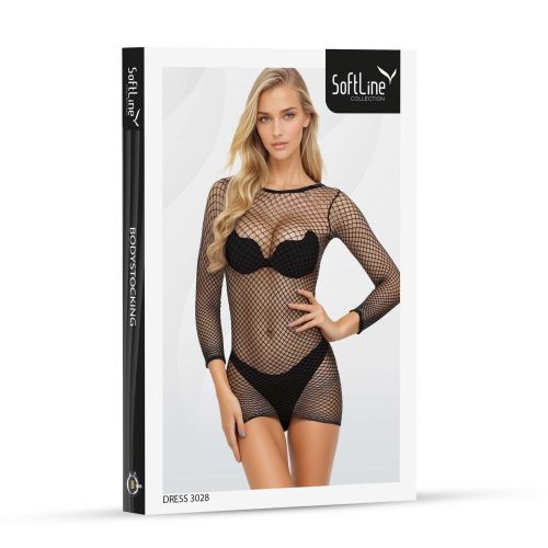 Еротична сукня SoftLine Dress 3028, black - One Size - купити в Україні | Секс шоп SEX-SHOP.ua