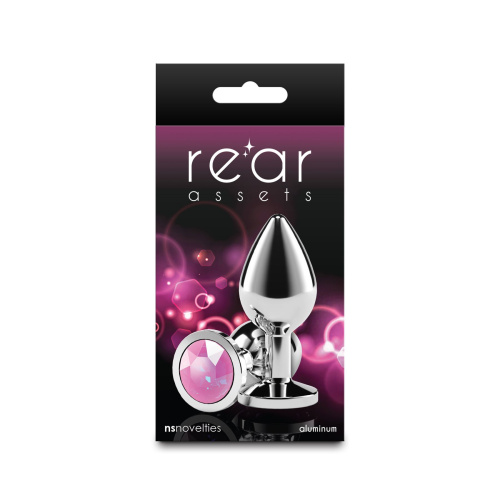 Анальная пробка NS Novelties Rear Assets - Silver/Pink, M