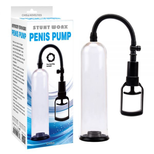Stunt Worx Penis Pump - Вакуумная помпа для мужчин, 18 см (прозрачный)