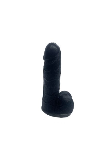 Чистый Кайф Black size S -  Крафтовое мыло-член с присоской, 12х2,6 см (черный)