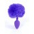 Jewellery Silicon PLUG Bunny Tail Purple - Анальна пробка з хвостом, 6,5х2,7 см (фіолетовий) - купити в Києві, Україні