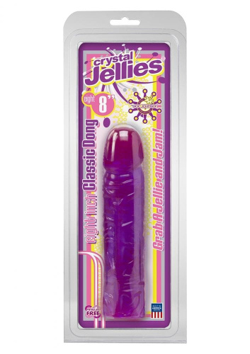 Фаллоимитатор Crystal Jellies 8 Classic, 20х4 см (фиолетовый)