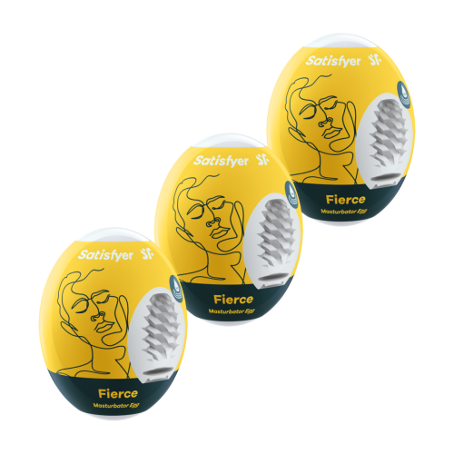 Satisfyer Masturbator Egg 3er Set Fierce - Набор мастурбаторов яиц, 3 шт