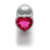 Анальна пробка с камнем Ouch! Heart Gem - размер L Анальна пробка с камнем Ouch! Heart Gem - размер L