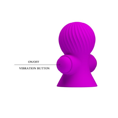 LyBaile Pretty Love Nipple Sucker Purple - Яскраві помпи для сосків з вібрацією, 7.2х4.5 см (фіолетовий) - купити в Києві, Україні
