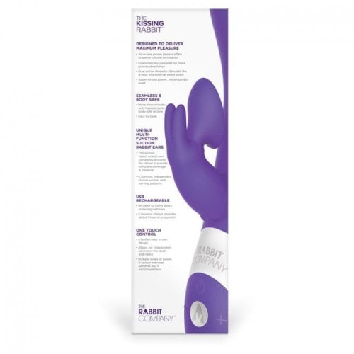 Abs Holdings The Rabbit Company Kissing Rabbit Purple - соблазнительный вибратор-кролик, 10х3.5 см (фиолетовый)