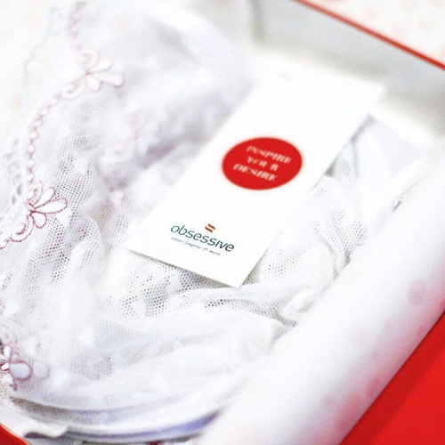 Эротический комплект Obsessive Subtelia chemise  (белый)
