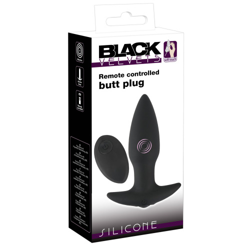 Orion Black Velvets RC Butt Plug анальная пробка с вибрацией и дистанционным управлением, 12.9х3.6 см