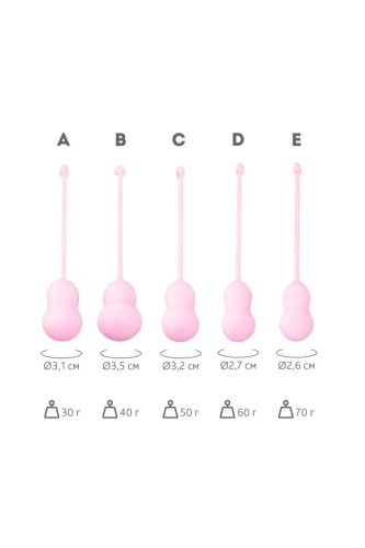 Flovetta By Toyfa Tulips - Набор вагинальных шариков, 5 шт (розовый)