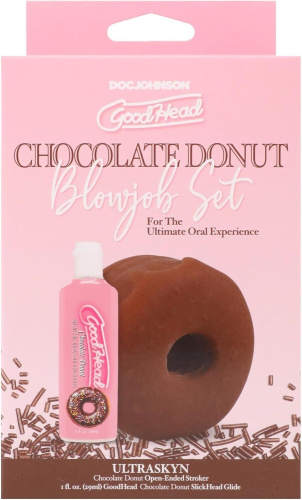 Набір для мінету Doc Johnson GoodHead Chocolate Donut Blowjob Set - купити в Україні | Секс шоп SEX-SHOP.ua