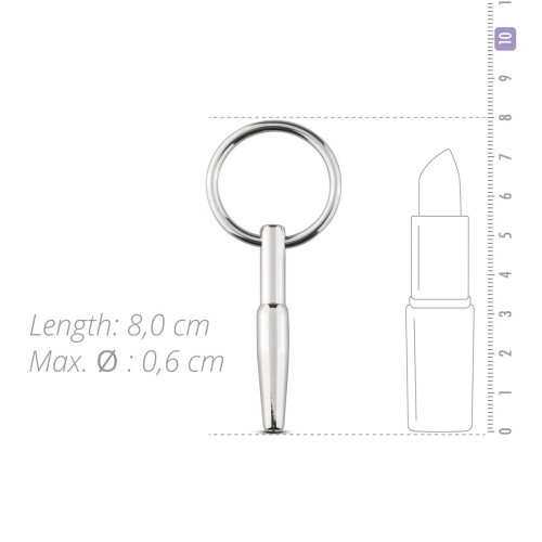 Sinner Gear Unbendable - Hollow Penis Plug - Полый уретральный стимулятор, 4х0.8 см