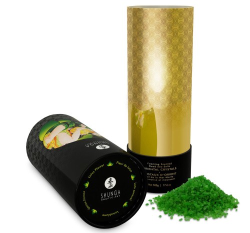 Shunga Oriental Crystal Bath Salts Organic Lotus Flower - Сіль для ванни з ароматом лотоса, 500 г - купити в Києві, Україні