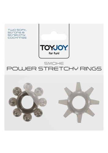 Эрекционные кольца Power Stretchy, 2 шт (голубой)