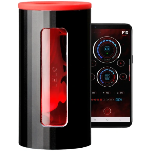 Lelo - F1s Developer's Kit Red - высокотехнологичный мастурбатор, 14.3х7.1 см
