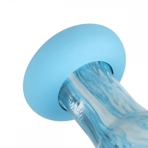 Gildo - Ocean Curl Glass Butt plug - Стеклянная анальная пробка, 11,1х5 см (голубой)