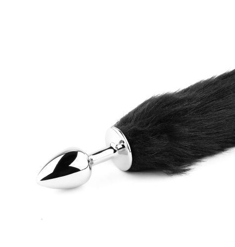 Анальная пробка с хвостом B - Series Fox Tail Black, XL - купити в Україні | Секс шоп SEX-SHOP.ua
