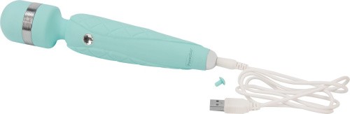 Talk Cheeky Teal - вибратор-микрофон с кристаллом Swarovsky, 20,6х3,9 см (голубой)