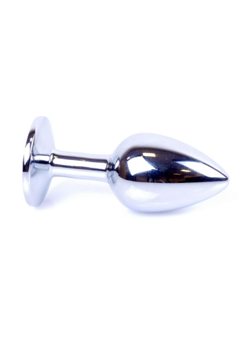 Анальная пробка с камнем Jewellery Silver Plug