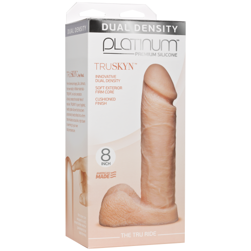 Doc Johnson Platinum Truskyn - The Tru Ride 8 Inch - фаллоимитатор, 20.3х 4.8 см (телесный)