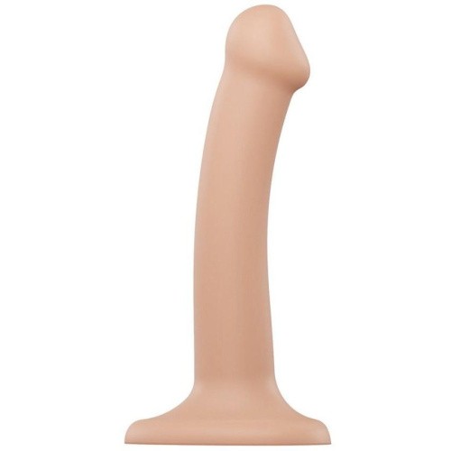 Strap-On-Me Dual Density Dildo, S - Насадка для страпона гибкая, двухслойная, 17х2.7 см, (телесная)