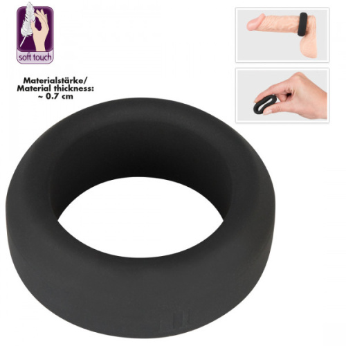 Black Velvets Cock Ring - Ерекційне кільце, 2,6 см (чорний) - купити в Києві, Україні