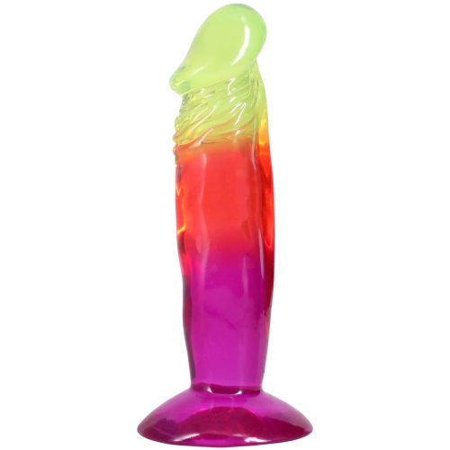 Дилдо Doc Johnson Crystal Jellies 6.5 Inch Rainbow, 16,5 см - купити в Україні | Секс шоп SEX-SHOP.ua