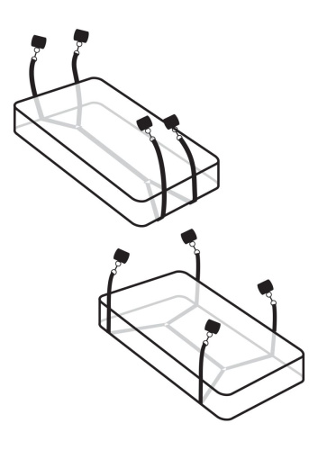 Pipedream Wraparound Mattress Restraints - Фиксаторы с манжетами на кровать