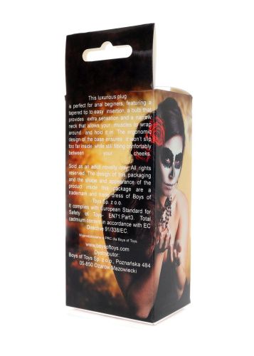 Анальная пробка с камнем B-Series Jewellery Silicone Black Plug, L