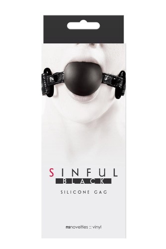 NS Novelties Sinful Soft Silicone Gag - силиконовый кляп, (черный)