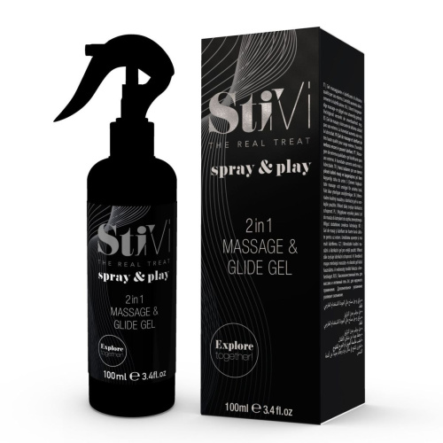 Лубрикант и масажный гель StiVi spray&play 2 in 1 100мл