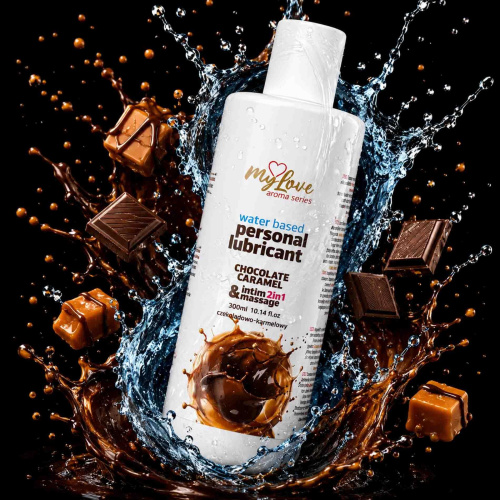 2в1 лубрикант и массажный гель - MyLove Aroma Series Intim&Massage Chocolate Caramel, 300 мл