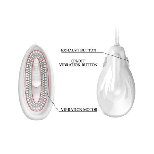 Pretty Love Passionate Lover Breast and Clit Pump - Помпа для клитора с вибрацией, 10.4х4.9 см