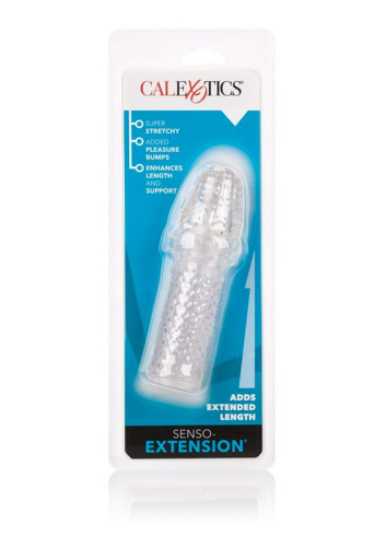 California Exotic Novelties Senso Extension - Насадка на пенис, 14х4 см (прозрачная)