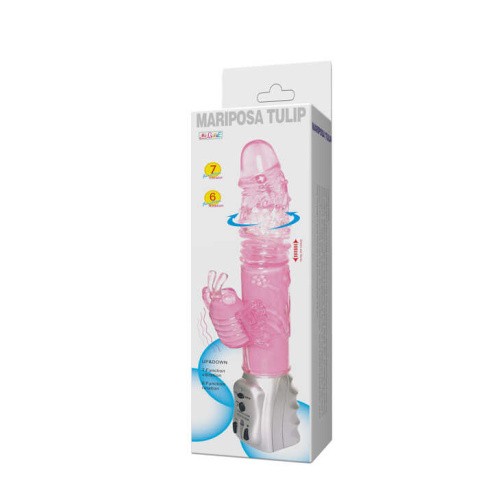 LyBaile Mariposa Tulip Vibrator rotating Purple - Вибратор-кролик с функцией ротации, 29.5х3.9 см